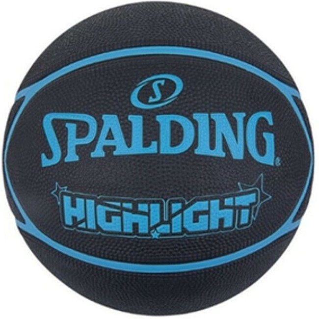 SPALDING Highlight Black/Blue Rubber Basketball (84-356Z1) ΜΠΑΛΑ