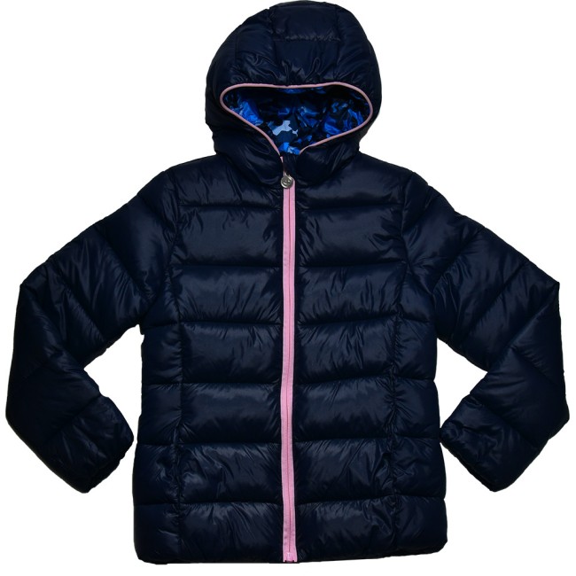 Champion Girl Hooded Jacket Navy Blue 403360-BS505